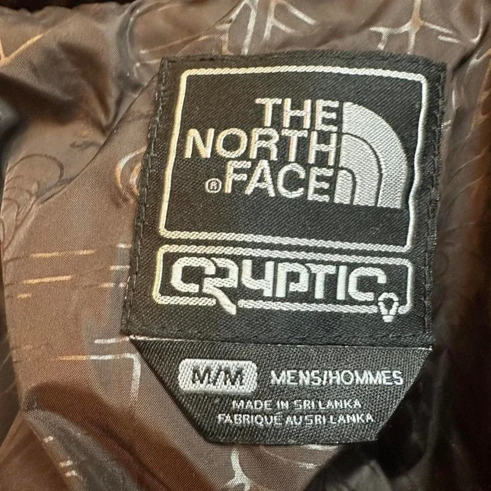 THE‎ NORTH FACE Cryptic Brown Padded Jacket size medium Mens Full Zip Casual
